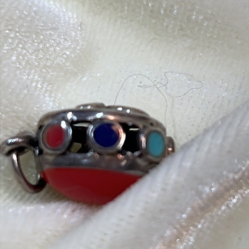 Sterling Silver Multistone Reversible Pendant. Vi… - image 3